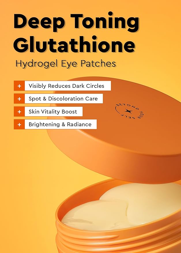 BE+WANTS bewants Hydrogel Eye Patches with Deep Toning Glutathione, 60 Patches, Under Eye Masks for Brightening and Radiance, Caffeine & Niacinamide patches, Korean Skincare