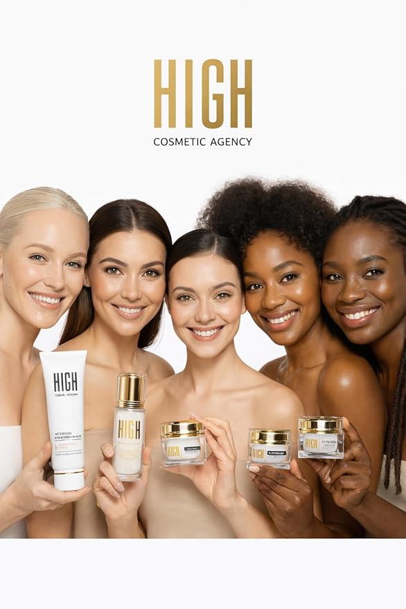 Skin Care Set (5 Pcs) Eternity by High Cosmetic Agency, Complete Anti-Aging Kit with Retinol Night Cream, Vitamin C Serum, Hydrating Cleanser, Eye Cream & Day Moisturizer with SPF 30