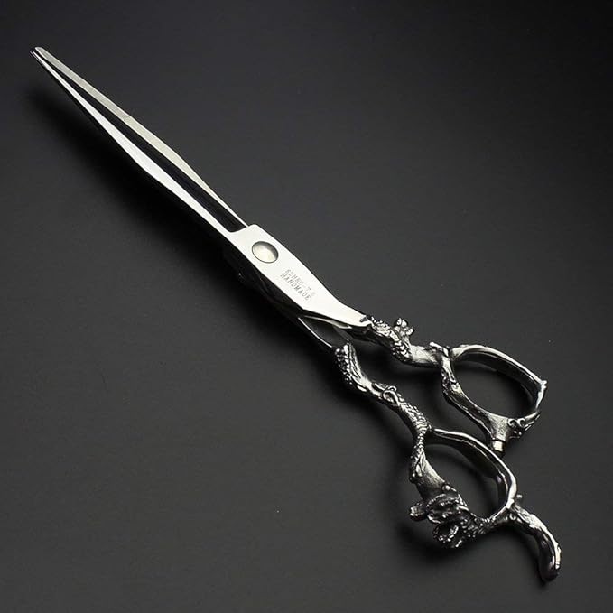 7" 7.5" 8"9" Professional Hairdressing Scissors Barber Salon Hair Cutting Dragon Shears (Large). (7 inch—A)