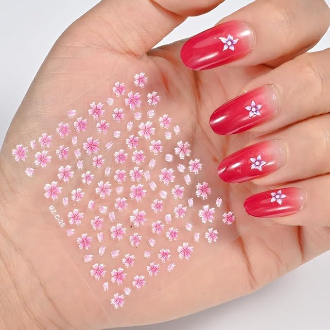 30 Sheets Nail Stickers for Nail Art,Colorful Flower Nail Stickers for Women,Self-Adhesive Nail Art Decals,Cute Daisy Heart Floral Designs,Nail Art Supplies,Manicure Salon DIY Decoration Accessories