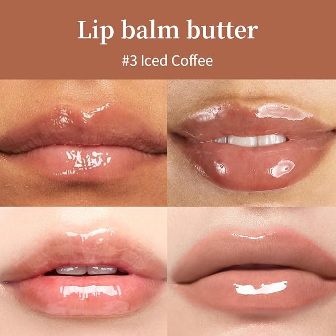 Summer Lip Gloss Lipstick, Containing Natural Oils And Fruit Extracts, Can Soothe And Soften Dry Lips, Keep Moisture For A Long Time, And Is Not Sticky(Lced Coffee)