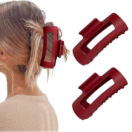 Fashion Hair Clips, Cloud Hair Pins for Women, 3.9 inch Hair Claw Clip for Thick/Fine/Thin/Curly Hairstyle, Amber 2 Pack