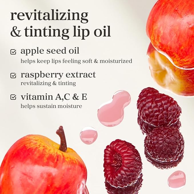 NOONI Korean Lip Oil - Applecranberry | Long-Lasting, Moisturizing, Plumping, Revitalizing for Dry Lips, Waterproof, No Peel Off, Hydrating, Stocking Stuffers, Gifts For Teen Girls, 0.12 FL Oz