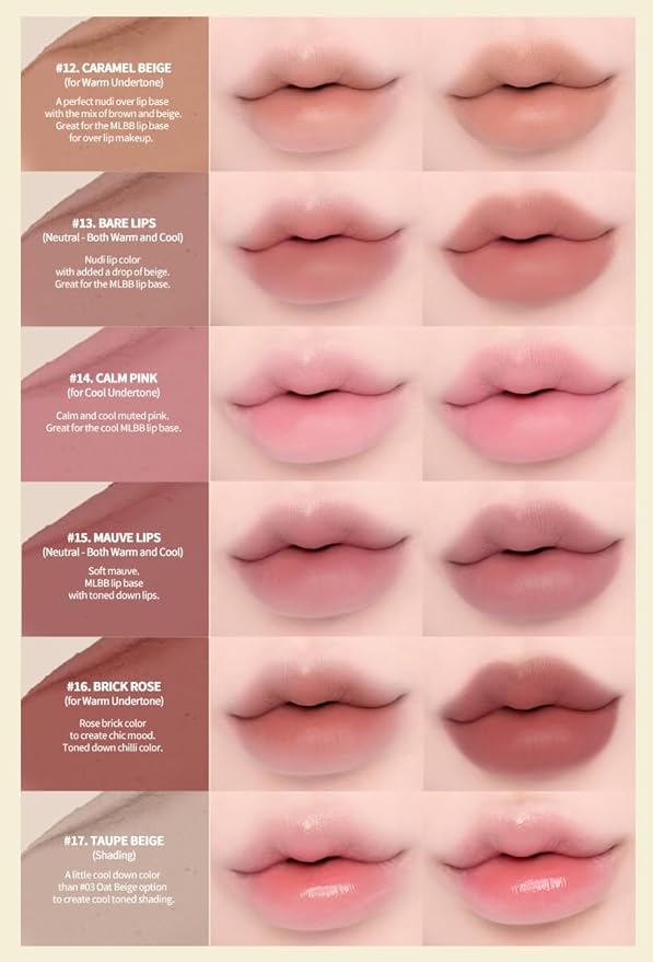 Heart Percent Dote On Mood Lip Pencil, Long-Lasting Creamy Lip Crayon Smooth Color Liner Retractable Lipstick Pencil 0.8g, 19. Dusty Pink