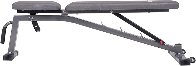 Body Champ Olympic Weight Bench with Squat Rack Included PRO3900, Grey