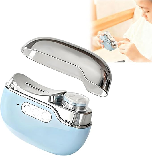 Multi Functional Electric Nail Clippers, 2026 Upgraded 3 in 1 Electric Polishing Automatic Nail Clippers for Toenails or Hand Fingernails, Portable Rechargeable Device for Adults Seniors Care (Blue)