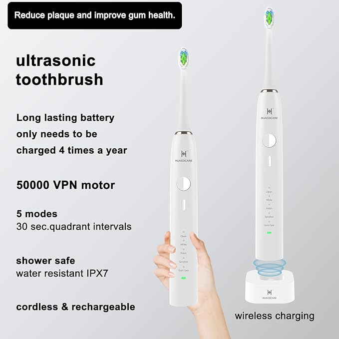 Upgraded Pro Dental Care Kit: 5-Mode Water Flosser & 50,000 VPM Sonic Electric Toothbrush | Premium Oral Clean Set with Enhanced Cleaning Modes, Larger Tank & Refined Design for Advanced Gum Health