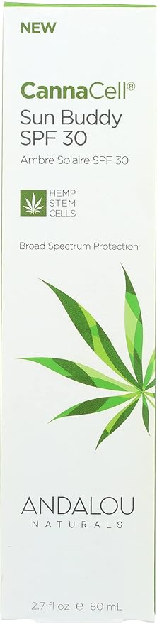 Andalou Naturals Face Sunscreen, CannaCell Sun Buddy SPF 2.7 Fl Oz