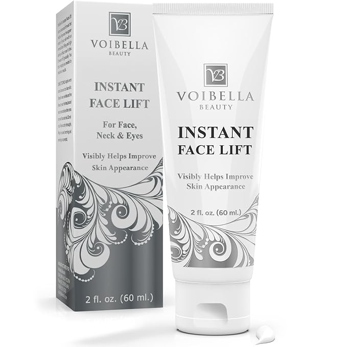 Instant Face Lift Cream 2 oz - Best Eye, Neck, Face Tightening, Lifting & Firming Serum To Smooth Appearance, Hide Loose Sagging Skin, Puffiness, Fine Lines & Wrinkles in Mins (Peptides & Stem Cells)