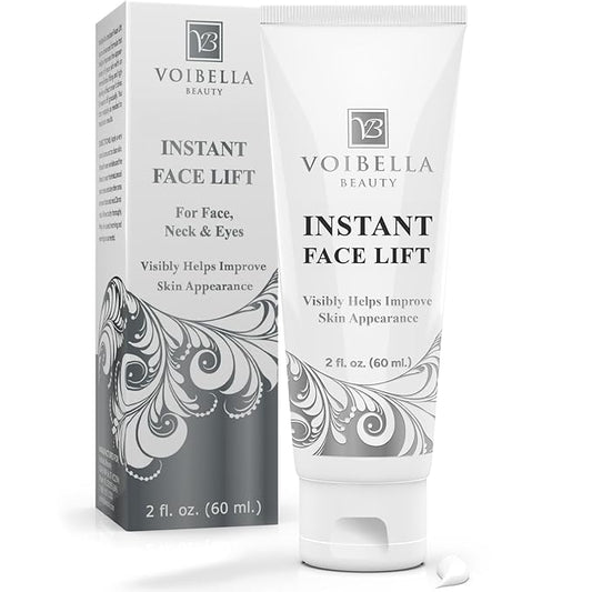 Instant Face Lift Cream 2 oz - Best Eye, Neck, Face Tightening, Lifting & Firming Serum To Smooth Appearance, Hide Loose Sagging Skin, Puffiness, Fine Lines & Wrinkles in Mins (Peptides & Stem Cells)