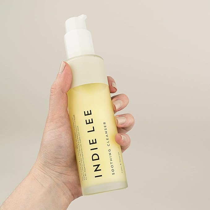 Indie Lee Soothing Facial Cleanser, Gentle, Moisturizing Face Wash + Makeup Remover for Sensitive Skin, Hydrate & Calm Redness with Rose Damascena & Chamomile Oil, Plump & Exfoliate with PHAs, 125ml