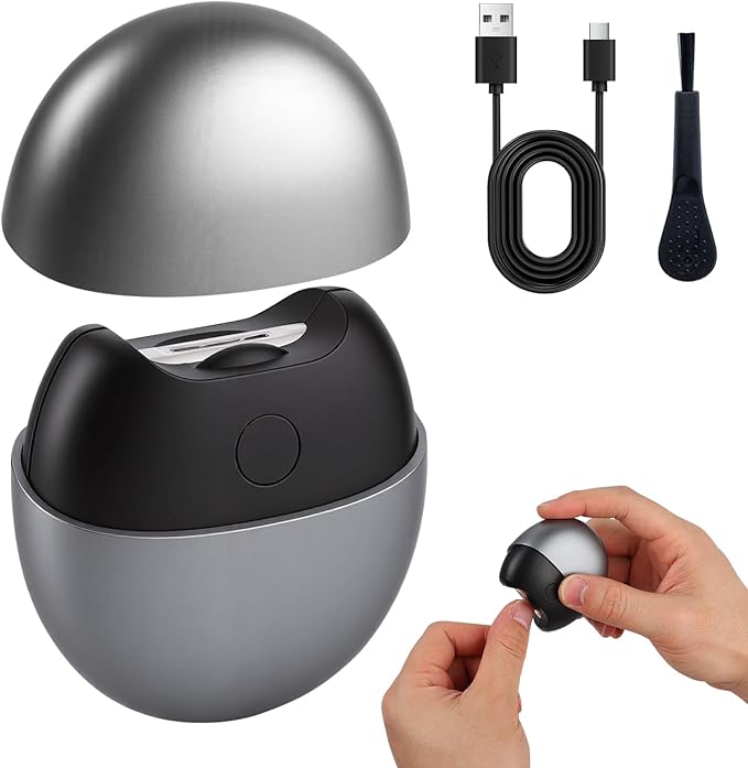 2026 Upgraded 3-in-1 Electric Nail Clipper & Polisher, Automatic Nail Trimmer with Light and Nail Scraps Storage, 2-Speed, USB Rechargeable, Safe for Seniors Adults (Gray)