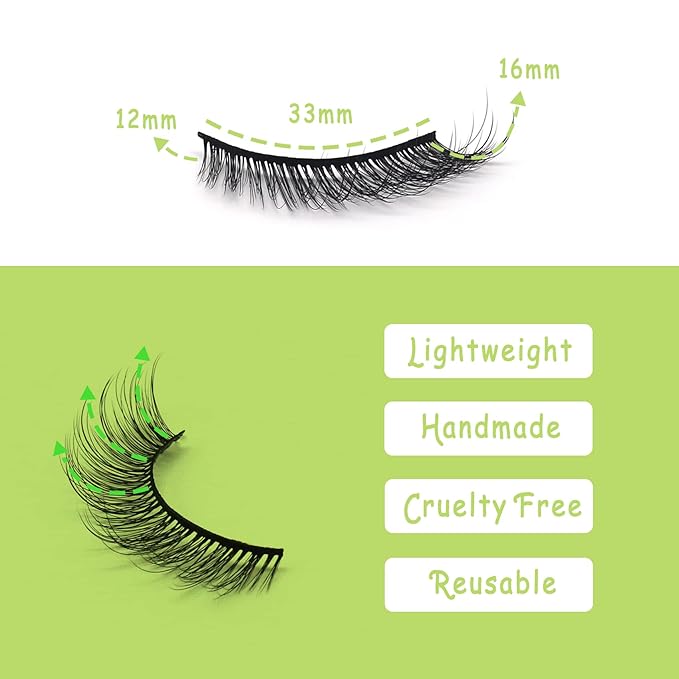 Veleasha Fox Eye Lashes L Curl Fluffy False Eyelashes 5 Pairs Pack Cat Eye Lashes Wispy & Lightweight Fake Eyelashes for Doll Eye Makeup (Foxy 05)