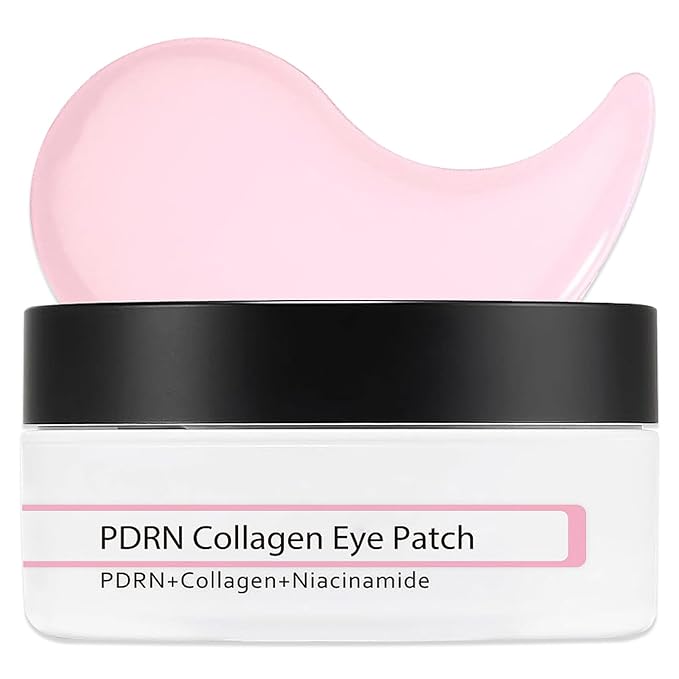 60 Pcs PDRN Under Eye Patches, Eye Mask for Puffy Eyes and Dark Circles, for Eye Bags, Fine Lines and Wrinkles Reduce, Anti Wrinkle, with Niacinamide Hydra-Gel Collagen, Skin Care - Gifts for Women