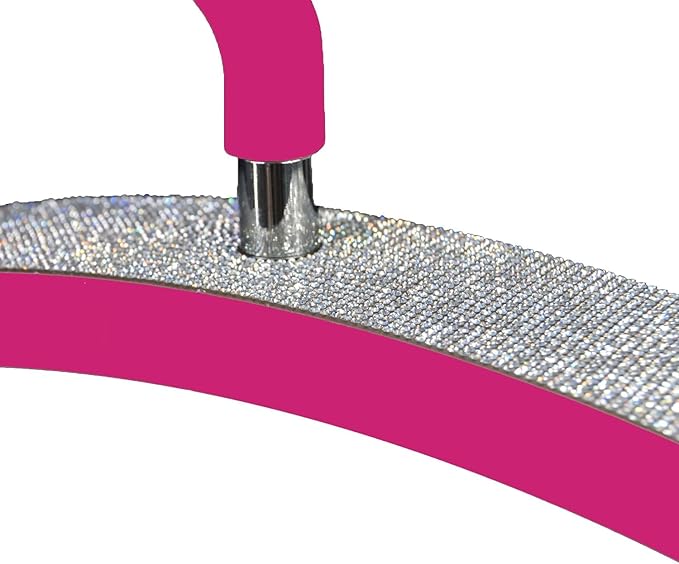 Bling Half Moon Lash Light | Dimmable LED Diamond Esthetician Light for Eyelash Techs - LED Floor Lash Lamp with Adjustable Height, Touch Control & Stable Base | Warm & Cool Tones | Hot Pink