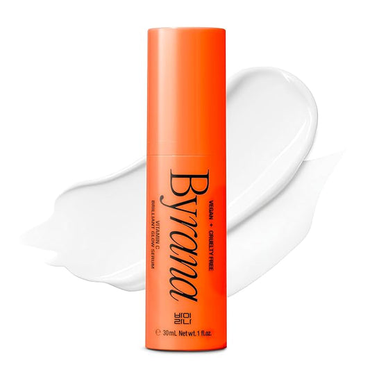 BYRANA Vitamin C Brilliant Glow Face Serum – Korean Anti Aging Skincare with THD Ascorbate, Matrixyl 3000, Ferulic Acid & Ginseng – Visibly Reduces Dark Spots, Uneven Tone, Fine Lines & Wrinkles