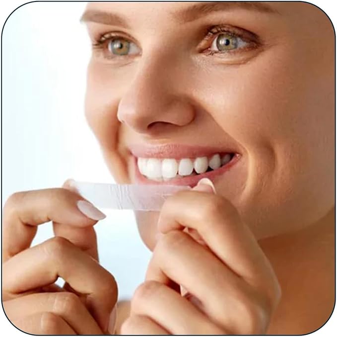 Teeth Whitening Strips for a Brighter Smile - 28 Mint Flavored Sensitive Teeth Whitening Strips, Dentist Recommended,-Non Toxic, Peroxide Free & Enamel Safe - 14 Treatments, Made in USA