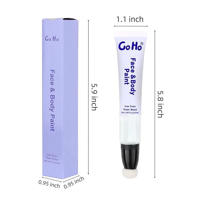 Go Ho Pastel Pink Face Paint Stick(0.85oz),Water Based Cream Light Pink Body Paint Washable,Liquid Concealer,Covers Oil-Free,Halloween Cosplay SFX Foundation Makeup