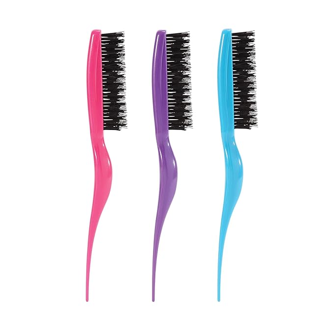 Cricket Amped Up Teasing Hair Brush - Adds Major Volume and Shine, Heat Resistant, Ideal for Slick Back, Updos, and Detangling All Hair Types, with Ergonomic Handle and Sectioning Tip, Aqua