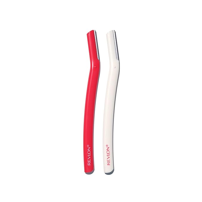 Revlon Face Defuzzers, High Precision Hair Removal and Dermaplaning Blade, Smooth Skin, Made with Stainless Steel, 2 Count