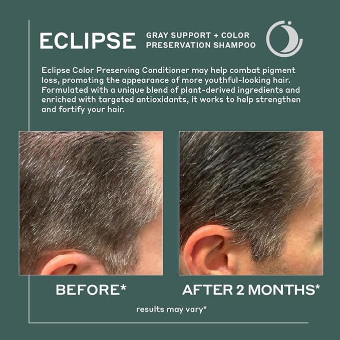 ZENAGEN Eclipse Color Preservation + Gray Support Conditioner | Enhances Hair Color Vibrancy, Reduces Gray Appearance, Nourishes & Strengthens Aging Hair, Plant-Based, Color-Safe, 6.75 oz