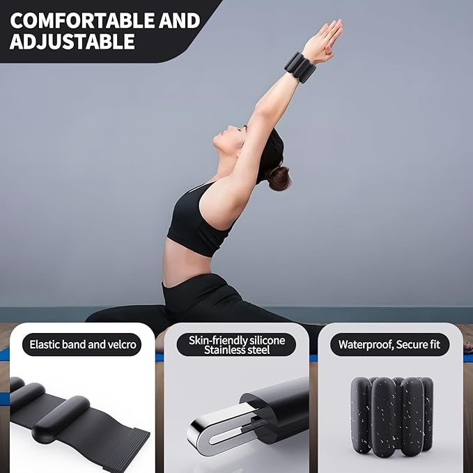 Ankle weights for women wrist weight: Adjustable ankle 2lbs(1lb each)