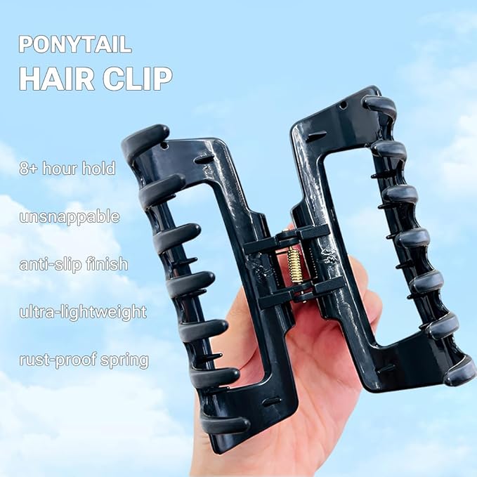 Fashion Hair Clips, Cloud Hair Pins for Women, 3.9 inch Hair Claw Clip for Thick/Fine/Thin/Curly Hairstyle, Khaki 2 Pack