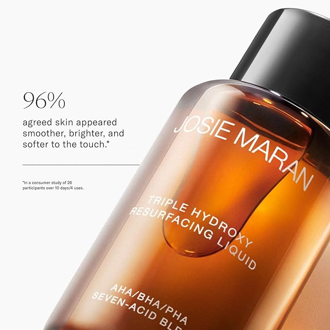 Josie Maran Pure Argan Milk Intensive Hydrating Treament & Triple Hydroxy Resurfacing Liquid Skin Care Set - Anti Aging Face Serum with Argan Oil & Exfoliating Toner with Gylcolic Acid (2 Pieces)