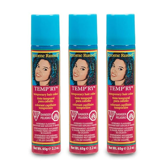 Jerome Russell Temp'ry Spray-on Green Hair Color, 2.2oz x 3 pack