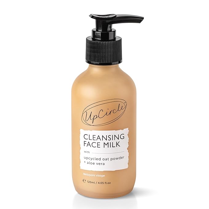 UPCIRCLE Cleansing Face Milk with Aloe Vera + Oat Powder 4.05oz - Cleansing, Repairing + Nourishing Skin - Vegan + Cruelty-Free