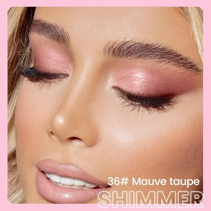 2in1 Shimmer Cream Eye Shadow Stick -Mauve taupe, Eyeliner Pencil Eyeshadow Palette Makeup, Waterproof Long Lasting Brightener, Crease Proof & Smudge Resistant, Cream Eyeshadow with Built-in Smudger