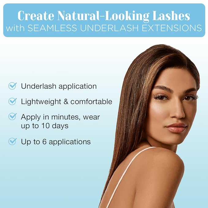 Ardell Seamless Eyelash Extension Kit, Wispies - Customizable DIY Lash Clusters, Includes Bond & Seal and Applicator for Long-Lasting Natural Lashes, 1 Pack