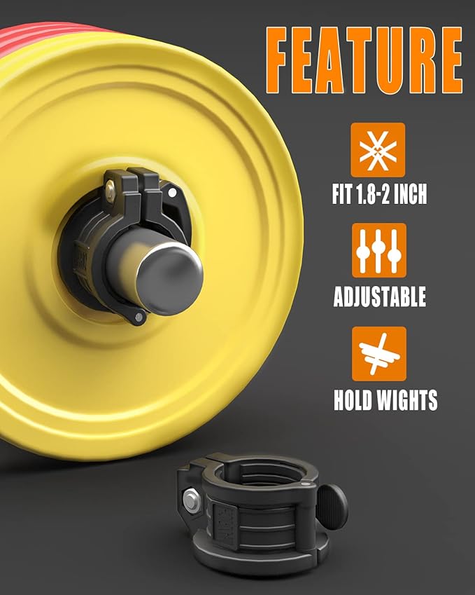 Barbell Clamps 2inch - 2 PCS Adjustable Barbell 1.8-2inch)