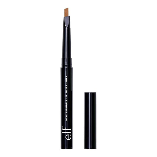 e.l.f. Love Triangle Lip Filler Liner, 2-in-1 Lipliner Pencil For Sculpting & Filling, Long-Lasting Intense Color, Vegan & Cruelty-Free, Light Brown