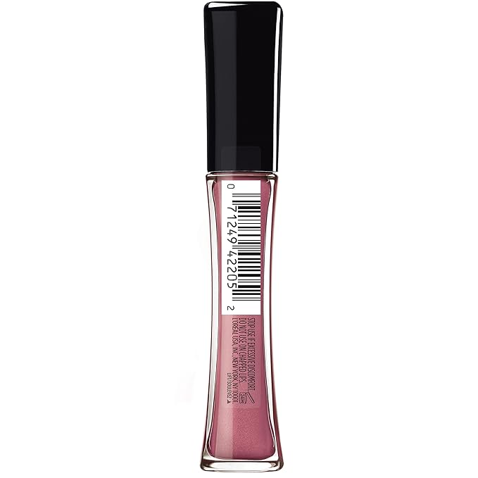 L'Oreal Paris Infallible Pro Gloss Plump Lip Gloss with Hyaluronic Acid, Long Lasting Plumping Shine, Lips Look Instantly Fuller and More Plump, Mauve Glow , 0.21 fl. oz.