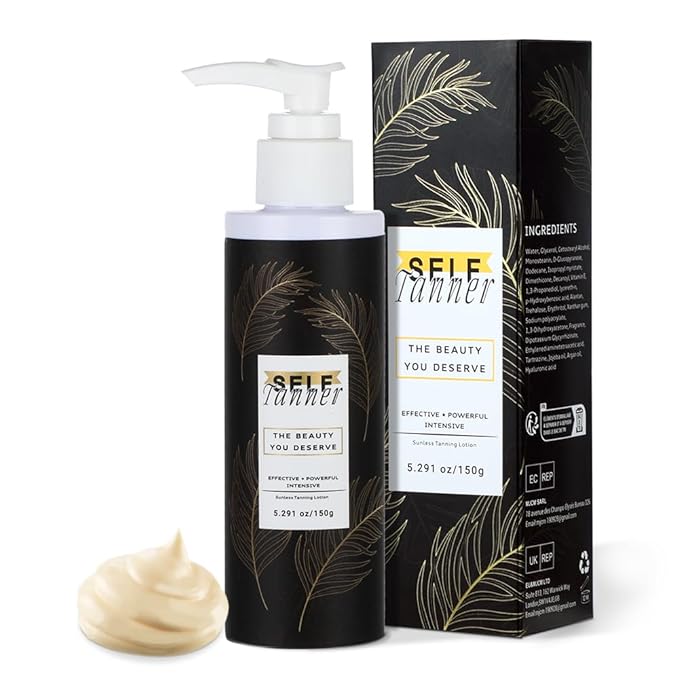 Generic Self Tanner - Sunless Self Tanning Lotion | Aloe Vera & Coconut for a Natural Bronzer | Knocks Out Orange Tones NonToxic Sunless Gradual Tanning Lotion, 5.2OZ/150g, BROWN