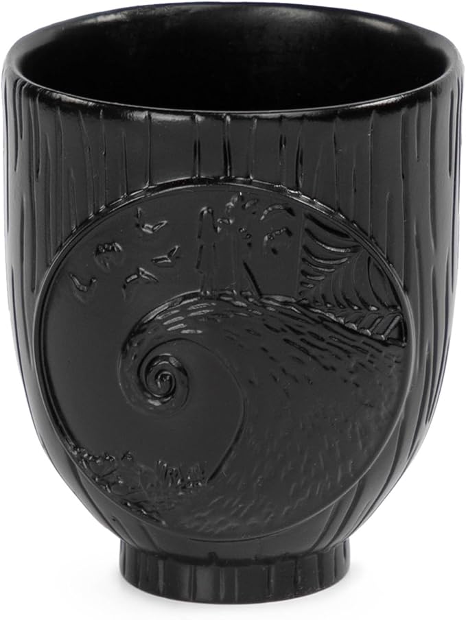 Jay Franco Disney Nightmare Before Christmas Tumbler - Black Resin Toothbrush/Pen Holder Features Jack & Sally - Bathroom Décor