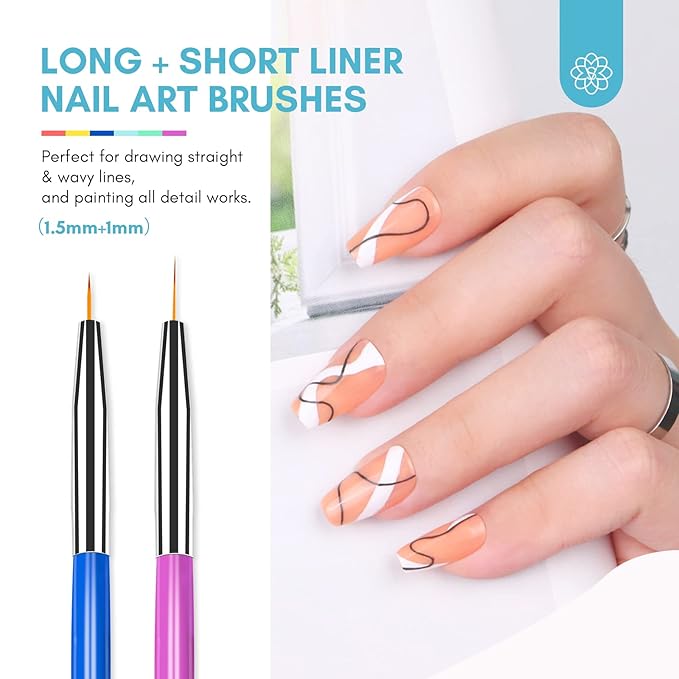 Saviland 6pcs nail art brushes