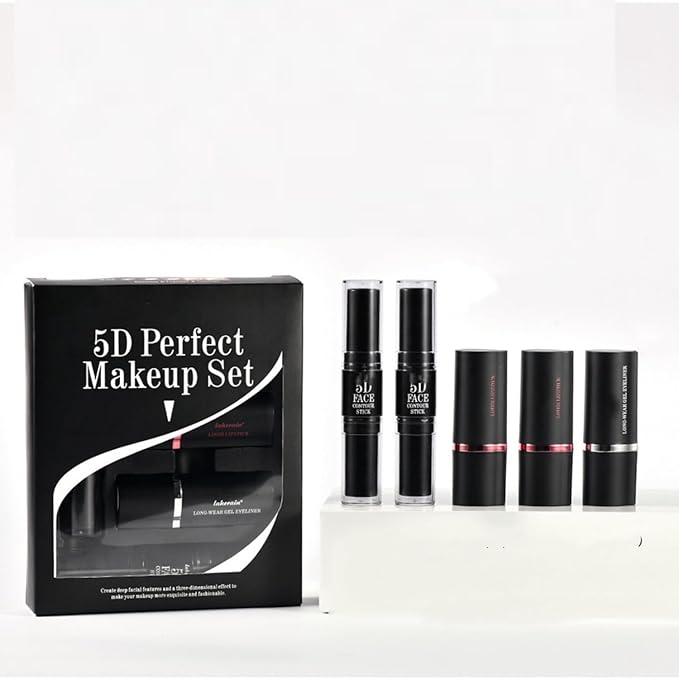 MAEPEOR Face Makeup Kit 5D Perfect Face Full Kit Contour Lipliner and Eyeliner Longlasting and Waterproof Face Makeup Set For Girls Women (Set 03)