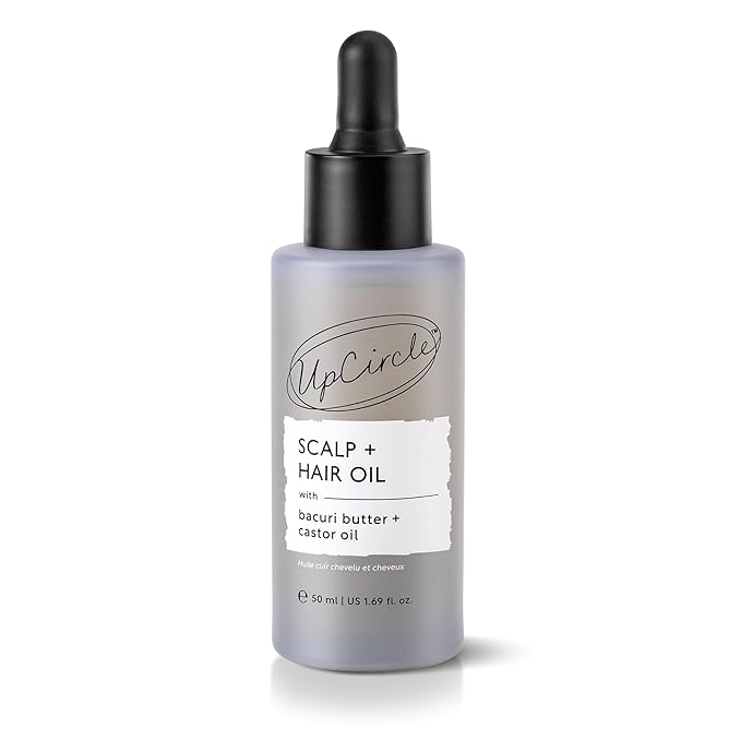 UPCIRCLE Scalp + Hair Oil 50ml – Targets Dryness + Damage - Bacuri Butter Restores + Repairs + Rosemary Oil Promotes Hair Growth - Vegan + Cruelty-Free