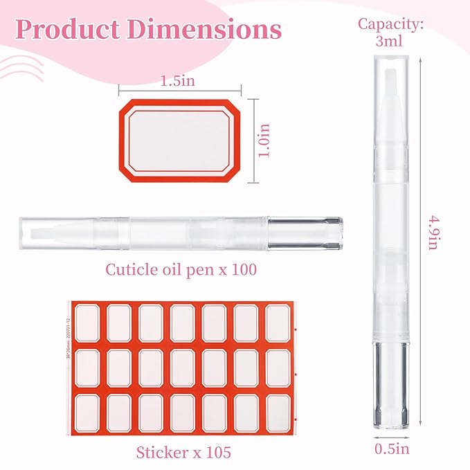 Homaisson 100 Pack 3ml Transparent
