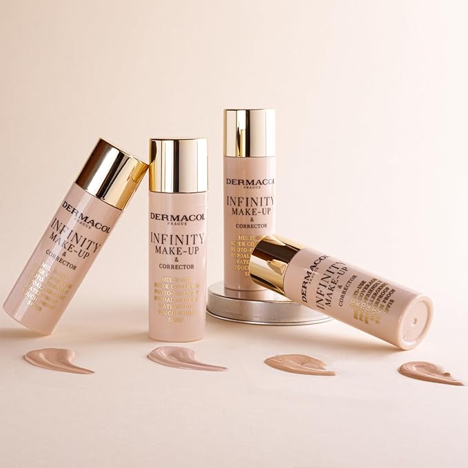 Dermacol Infinity make-up and corrector, Multi-use, Super coverage, Photo-friendly,Hypoallergenic,Waterproof, Touc proof, SPF 15, 02, Beige
