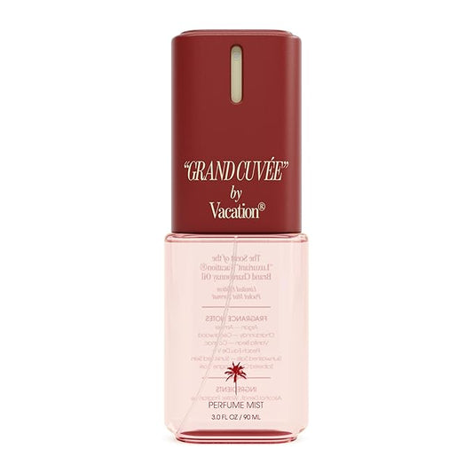 VACATION GRAND CUVÉE Body Mist, Perfumed Body Spray for Women & Men, Aloe Vera, Argan Oil, Amber, Vanilla Bean, Peach & Oceanic Scent, Layer with Eau de Toilette, Travel Size 3 fl oz