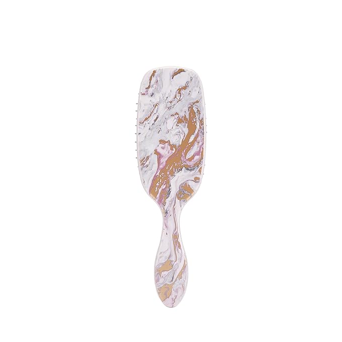 Wet Brush Marble Bronze Shine Enhancer Paddle Brush - Detangler with Ultra Soft Bristles, Infused With Natural Argan Oil, Shiny & Smooth Hair, Wet or Dry, All Hair Types