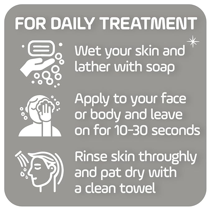 Asepxia Cleansing Bar Baking Soda, Multipack: Deep Skin Cleansing, Acne Fighting with 2% Salicylic Acid, Removes Oil and Dirt, Prevents Imperfections, Suitable for All Skin Types - 4 Oz, 5 Count