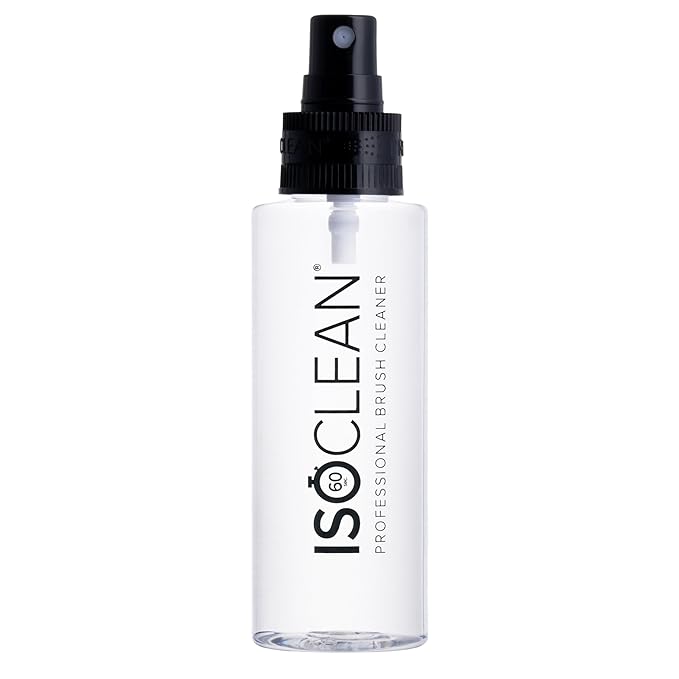 ISOCLEAN Professional Brush Cleaner 4 fl oz - Spray Top Makeup Brush Cleaner for Cosmetic Tools, Cleans Bristles, Scented No-Rinse Formula Dries in 60 Seconds, Vegan, Not Tested on Animals