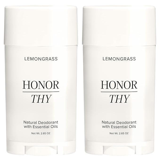 Aluminum Free Deodorant for Women & Men – Clean, Plant-Based, & Premium Formula with Tea Tree and Essential Oils - Non toxic, Fragrance Free Natural Deodorant for Sensitive Skin - Lemongrass (2 Pack)