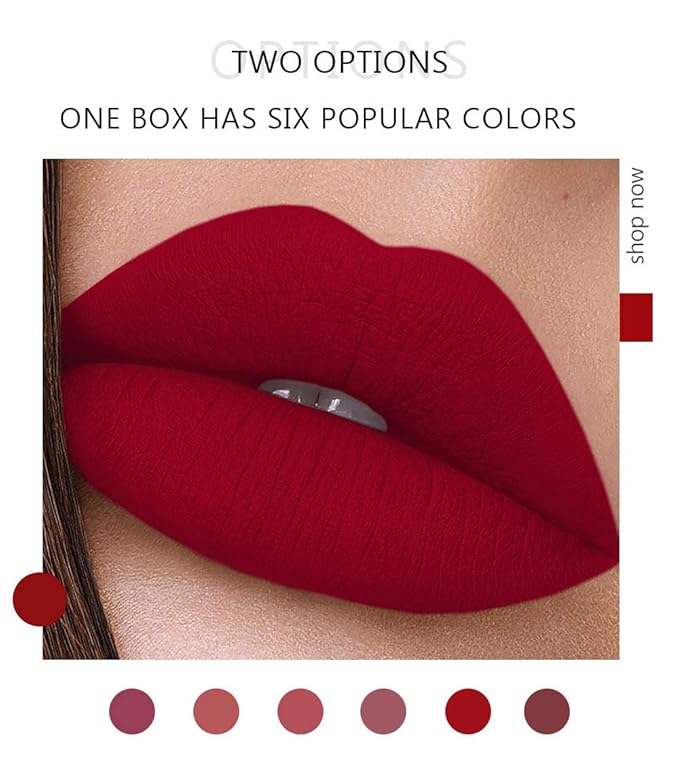 BestLand 6Pcs Matte Liquid Lipstick Set, 24H Transfer-Proof, Long Lasting, Moisturizing & Non-Sticky Lip Gloss Waterproof Lip Stain Sets for Women, Cruelty Free Lip Makeup (Set C)