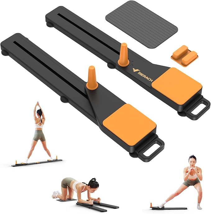 MERACH Pilates Board, Multifunctional Abdominal Plate, Detachable Ab Trainer Machine with Anti-Slip Design, Portable Pilates Reformer for Core Workouts, Home Gym Equipment for Women