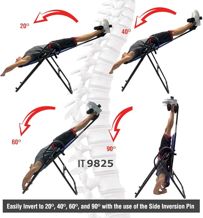 Body Vision IT9825 Premium Inversion Table with Removable 250 lbs.,